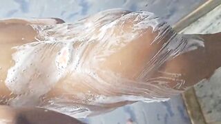 Hot wife bath time in shower