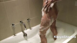 Indian Girl Bathing Infront of Lover