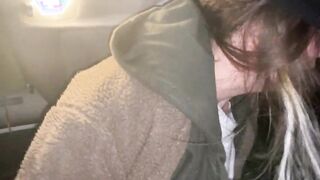 Cracky gets her nasty pussy out for a lift home