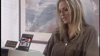 Blonde bombshell with perfect body gets banged in her ass