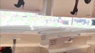 Italian stepmother turns you on and touches herself in a fitting room in a shop