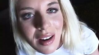Superb blonde slut gets her asshole and pussy drilled by black dick