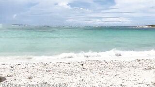 Wife sharing on nudist beach while hubby records, teenage slut gets fucked by a random guy on a nudist beach