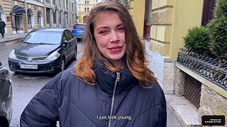 A Simple Request on the Street Ended with an Unexpected Ending - Cum on Pussy and Put on Panties
