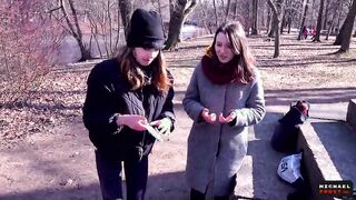 Try it! Street Bet With Stranger Girls - Public Agent - POV