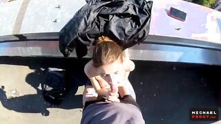Cum in My Panties - Public OUTDOOR POV