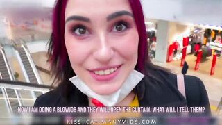 Risky Blowjob in Fitting Room for Big Mac - Public Agent PickUp & Fuck Student in Mall / Kiss Cat
