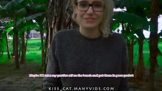 Public Agent - 18 Babe Flashing Tits with Close Up Pussy in Central Park