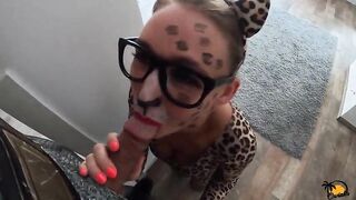 Blonde Tiny Catwoman Tries Big Batman's Friend in Her Wet Hole