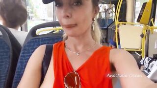 Flashing boobs in the city. Public