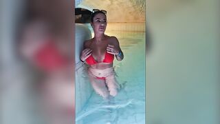 AMAZEMILF GETTING NAUGHTY IN PUBLIC THERMAL BATH FLASHING HER PRIVATE PARTS.RISKY EXHIBITIONISM