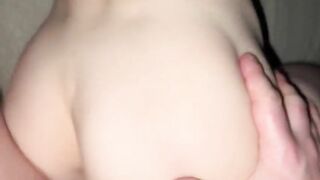 Fucking a young girl with big tits in a tight ass
