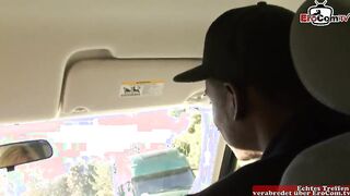 Black guy fucks a blonde Milf with big tits while she wears nylon stockings