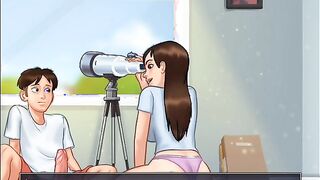 Summertime Saga #45 - He CAUGHT His Busty Roommate Masturbating